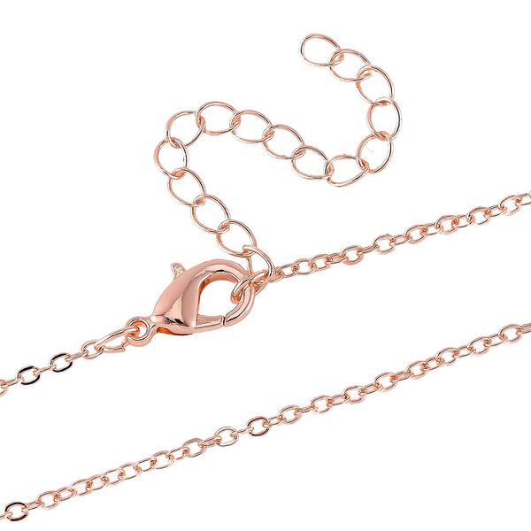 Rosa Zirkonia Halskette ca. 50 cm Nickelfreies Messing (7-8 Werktage Lieferzeit) 3.00 ct image number 5