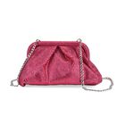 lifestyle- Color:Rose pink ;Size/Profile: Clutch bag ;Wall (exterior): Crystal ,Lining (Interior):polyester; Pockets (exterior):None; Pockets (interior):None; Measurement (cm): 9.45*4.33*5.12inch, 47inch long chain strap; Closure Type:Toggle Clip;Hardwar