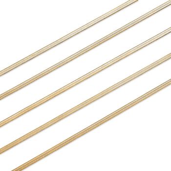 316L Edelstahl IP-Gelbbeschichtung Halskette ca. 42 cm ca. 23,00g