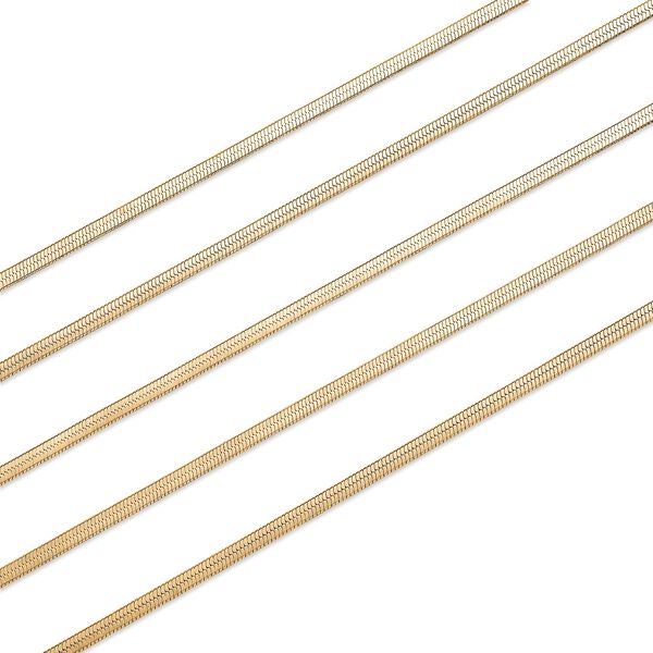 316L Edelstahl IP-Gelbbeschichtung Halskette ca. 42 cm ca. 23,00g image number 3