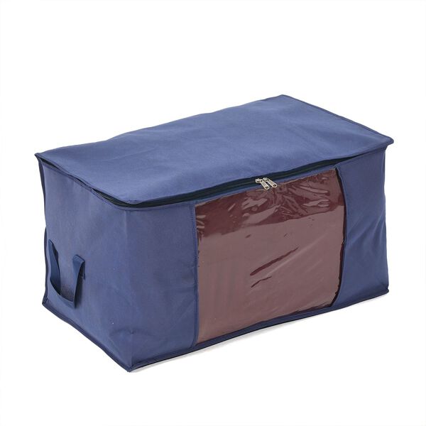 Aufbewahrungsboxen Set aus 3, Sichtfenster, 60 x 30 x 45 cm, Navy image number 2