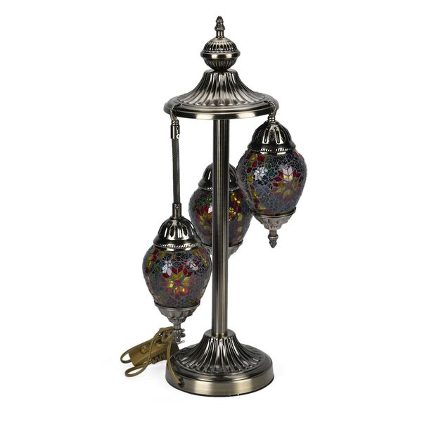 Mosaik Glas Lampe, bronze image number 5