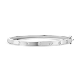 Diamant 19cm Armreif, 925 Silber platiniert- 0,25 ct.