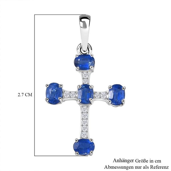 D'Joy AA Nat&uuml;rlicher Kaschmir Kyanit und Moissanit Anh&auml;nger - 1,31 ct. image number 6