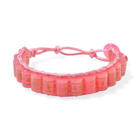 Flexibles rosa Jade Armband - 235 ct.