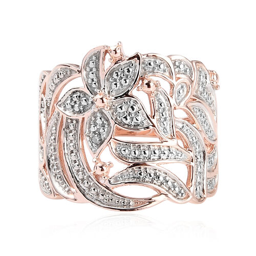 Diamant Ring 925 Silber Rosevergoldet image number 0