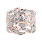Diamant Ring 925 Silber Rosevergoldet (Größe 16.00) ca. 0,33 ct