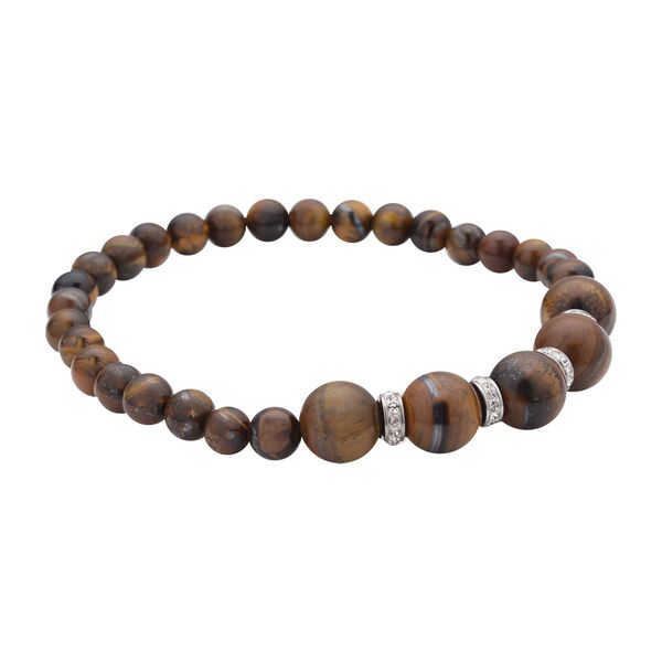 Gelbes Tigerauge Armband, ca. 19 cm, 316L Edelstahl ca. 72.20 ct image number 4