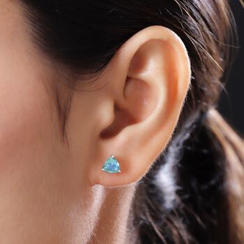 Pfau Triplett Quarz-Ohrringe, 925 Silber platiniert ca. 1,58 ct