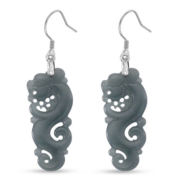 D'Joy Nat&uuml;rlicher Olmek Jadeit Ohrringe 925 Silber rhodiniert ca. 20.00 ct image number 4