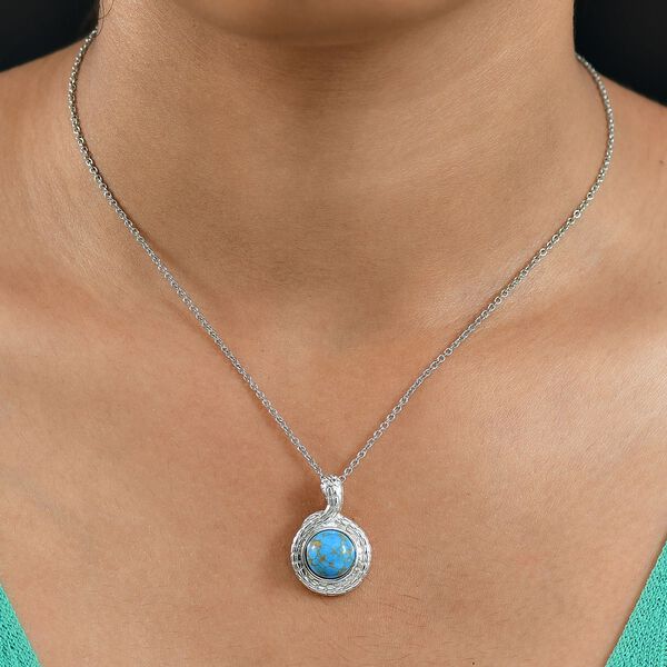 Blaues Türkis Schmuckset ca. 50 cm ca. 3.50 ct image number 2