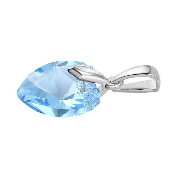 J Francis gefertigt mit SWAROVSKI- Aquamarin Swarovski Kristall Herz Anhänger image number 4