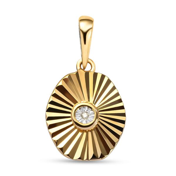 Diamant Anh&auml;nger 925 Silber vergoldet