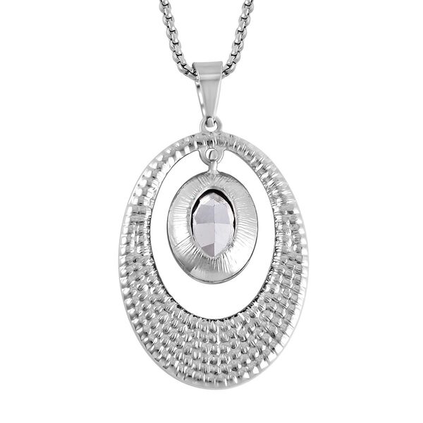 Grauer Kristall, Weißer Kristall Halskette ca. 60 cm image number 3