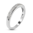 Diamant Half Eternity Ring 925 Silber Platin-Überzug image number 3
