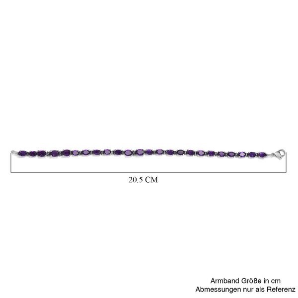Afrikanisches Amethyst-Armband, ca. 20 cm, Edelstahl, ca. 10.13 ct image number 6