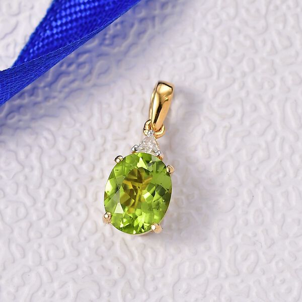 D'Joy Peridot und Moissanit Anh&auml;nger - 2,84 ct. image number 2
