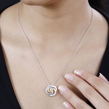 Gelber Zirkonia Anh&auml;nger - 0,86 ct.