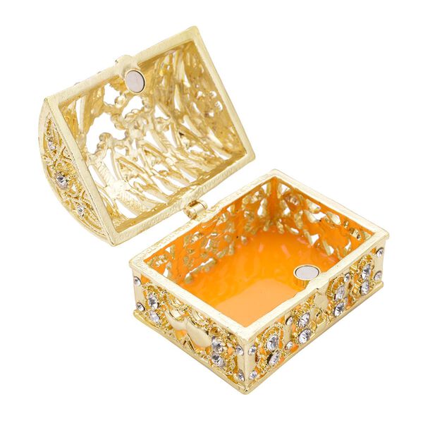 Schatztruhe Tablettend&ouml;schen mit Kristallen, emailliert, mehrfarbig, 7,5x2 cm, Schatztruhe image number 5