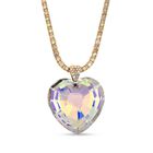 Simulierter Mystischer Weißer Kristall Anhänger mit Kette, goldfarben