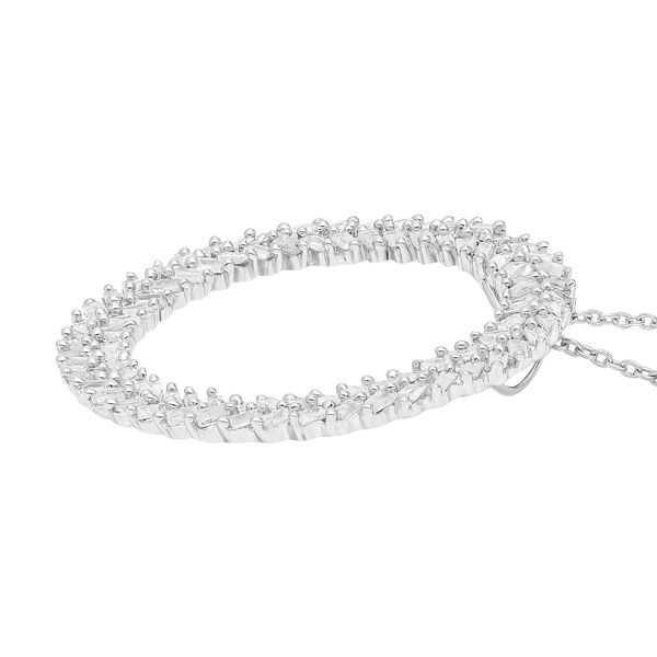 Weißer Diamant-Anhänger mit Kette - 1 ct. image number 12