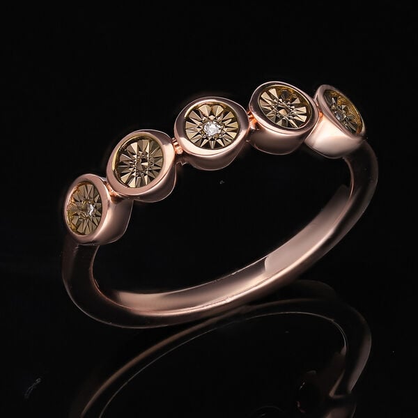 Natürlicher Champagner Diamant-Ring image number 2