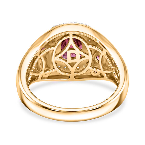 D'Joy AA nat&uuml;rlicher Rhodolith Granat und Zirkon Ring - 2,16 ct. image number 6