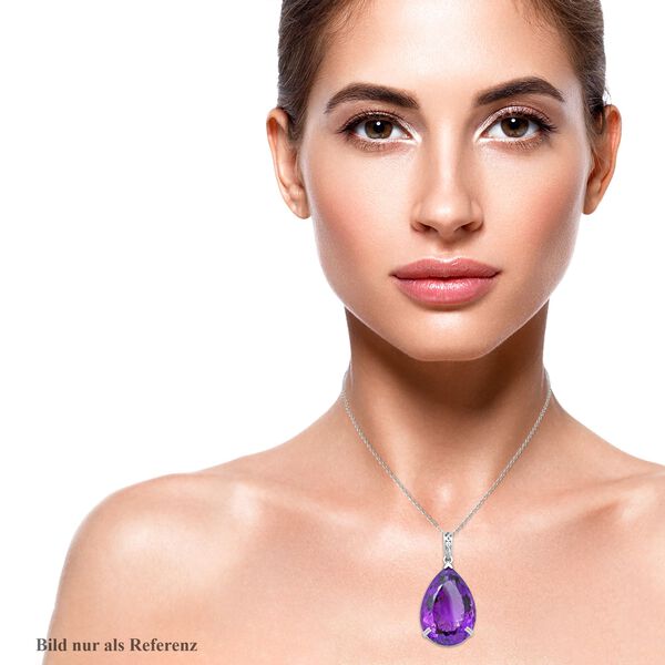 AAA Lusaka Amethyst-Anh&auml;nger mit Kette, 60 cm - 90 ct. image number 2