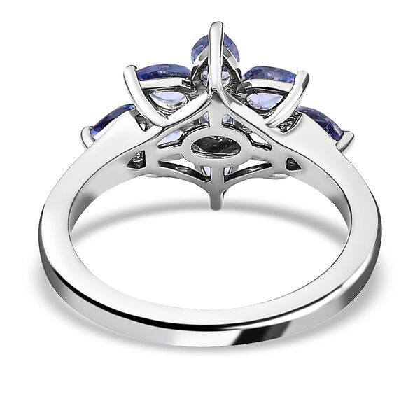 AAA Tansanit Cluster floraler Ring - 1,33 ct. image number 5