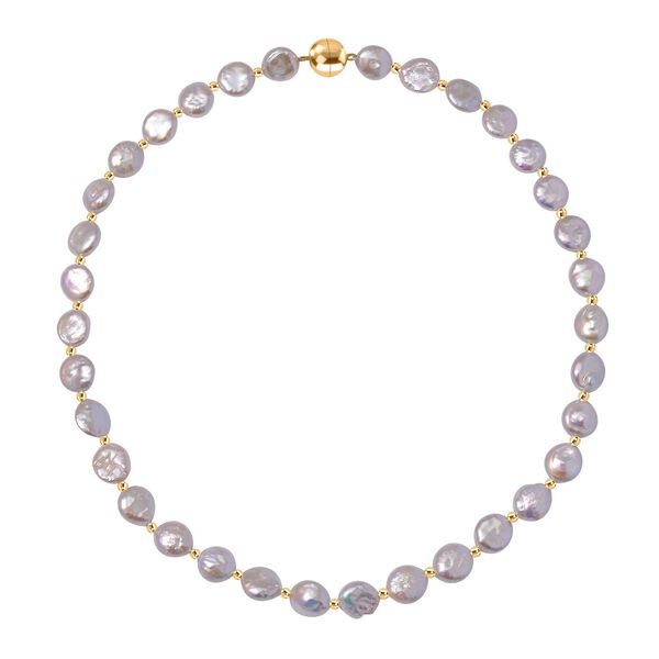 11-12mm weiße Süßwasserperlen-Halskette, 50cm - 170 ct. image number 3