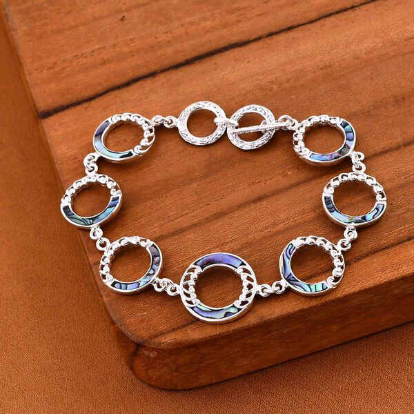 Abalone Muschel Armband ca. 19 cm 925 Silber ca. 8.00 ct image number 1