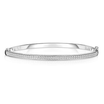 Armreif, 925 Silber rhodiniert, ca. 19 cm