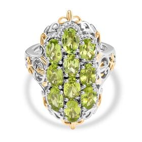 Natürlicher Peridot Ring Messing (Größe 16.00) ca. 4.89 ct