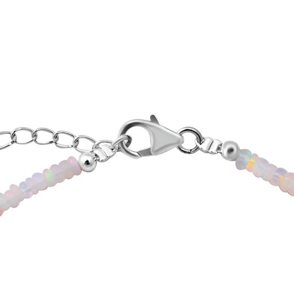 Natürlicher Äthiopischer Welo Opal Halskette ca. 45 cm lange 925 Silber Rhodiniert ca. 34.00 ct image number 4