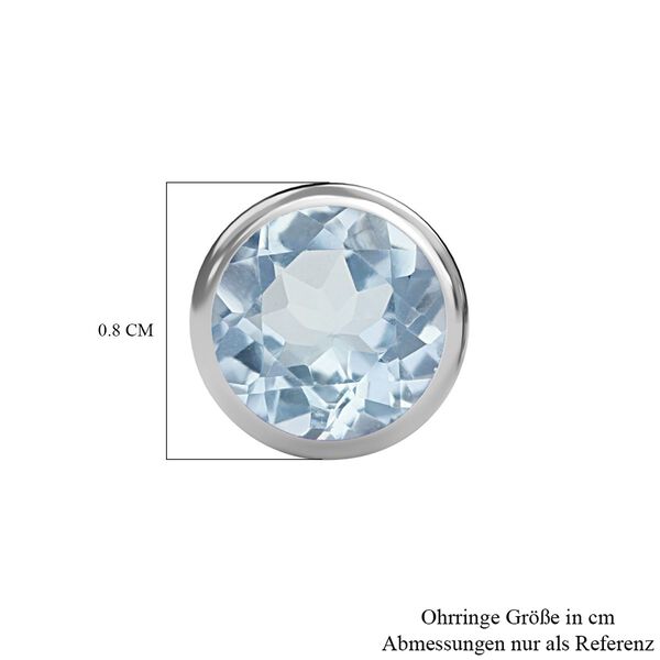 Himmelblaue Topas Ohrringe, 925 Silber ca. 1,98 ct image number 5