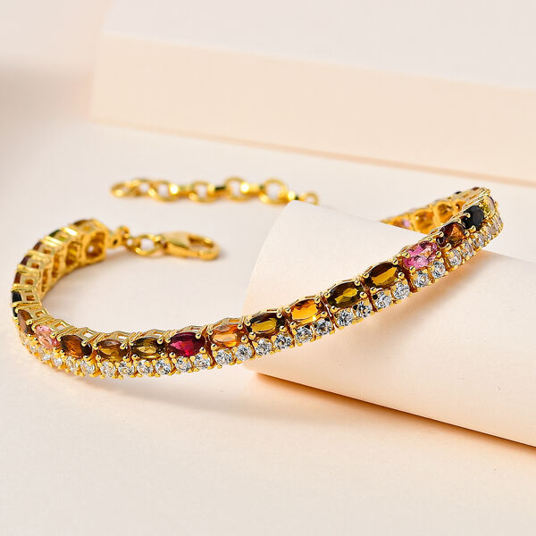 AA Multi-Turmalin Armband, 23 cm - 11,23 ct. image number 2