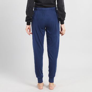 Elastische, eng anliegende Damenhose; Gr&ouml;&szlig;e L, Dunkelblau