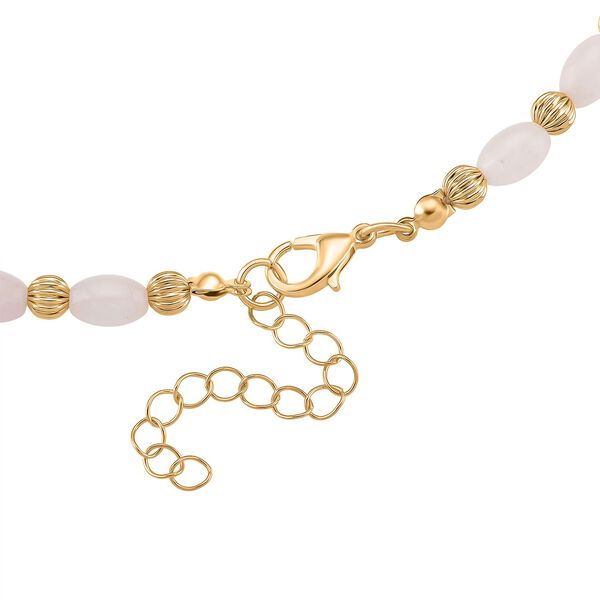 Rosenquarz Pixiu Halskette, ca. 45cm + 5cm extender, gelb vergoldet ca. 50.00 ct image number 5