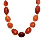 Karneol Halskette ca. 45 cm Messing ca. 320,00 ct.