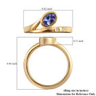 Tansanit und Zirkon Ring 925 Silber Gelbgold Vermeil image number 5