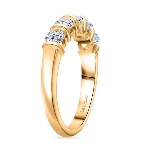 LUXURIANT DIAMOND - Lab Grown Diamant SI-GH SGL zertifiziert Ring 925 Silber Gelbgold Vermeil (Größe 21.00) ca. 0.50 ct image number 3