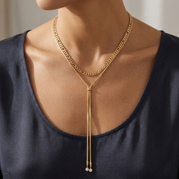 Kristall Halskette in Goldton, 52 cm