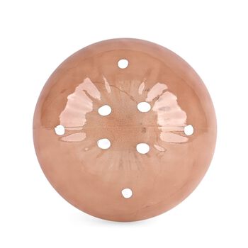 LIVMORE Glas Nachtlicht in Pilzform mit LED Lichterkette, 13,5x13,5x15,5cm, Braun