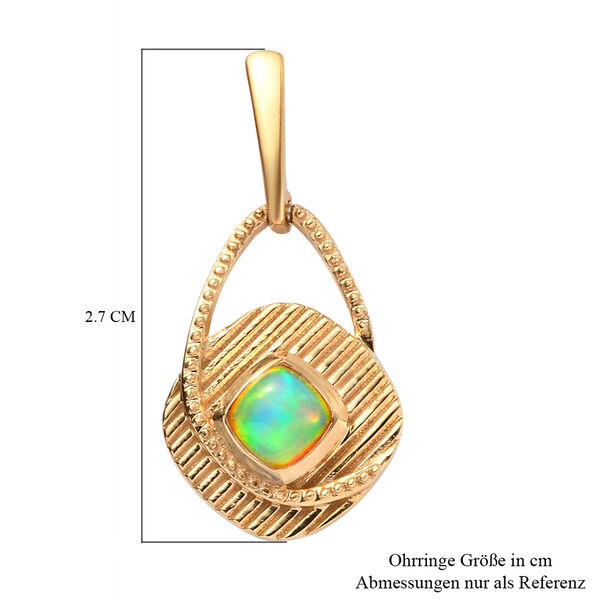 Nat&uuml;rliche, &auml;thiopische Opal Solit&auml;r-Ohrh&auml;nger in Silber image number 5