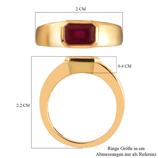 Afrikanischer Rubin-Ring, (Fissure gef&uuml;llt), 925 Silber vergoldet image number 7