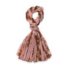 LA MAREY - 100% Maulbeeren-Seidenschal, Chiffon, 110x180 cm, Lila und braun