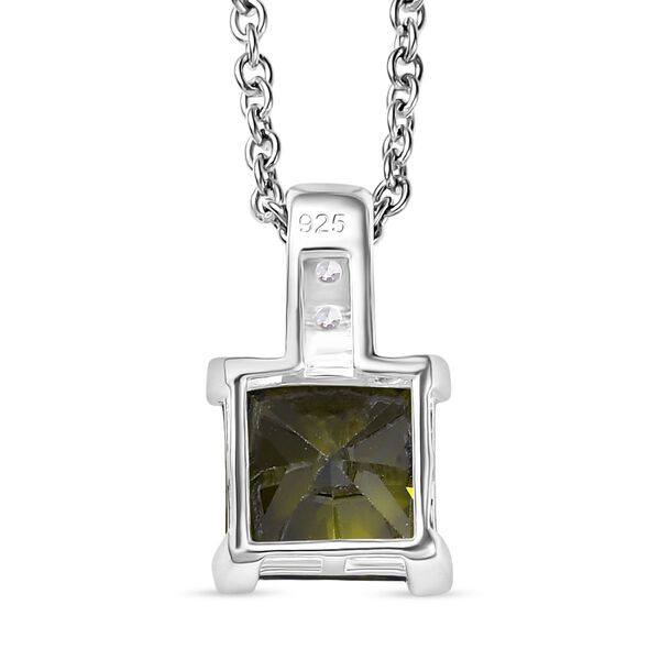 D'Joy Peridot Zirkonia, Weißer Zirkonia Schmuckset ca. 50 cm 925 Silber und Edelstahl 4.43 ct image number 4