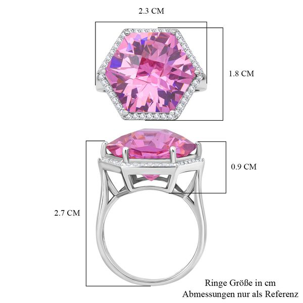 Lustro Stella rosa und wei&szlig;er Zirkonia Ring image number 5