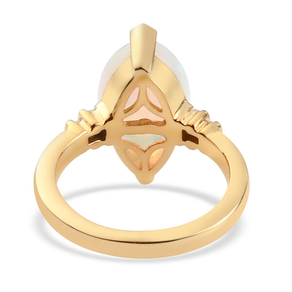 Nat&uuml;rlicher, &auml;thiopischer Opal und Diamant-Ring - 2,89 ct. image number 6