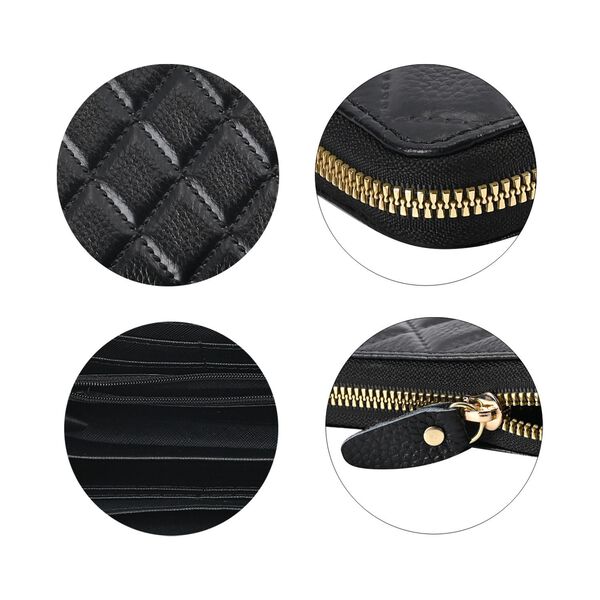 Echtleder Brieftasche, schwarz image number 9